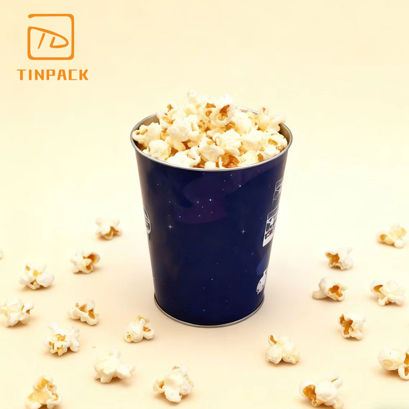 定製印刷 130 盎司爆米花罐 食品級空爆米（mǐ）花罐 邪惡電（diàn）影罐 爆米花桶